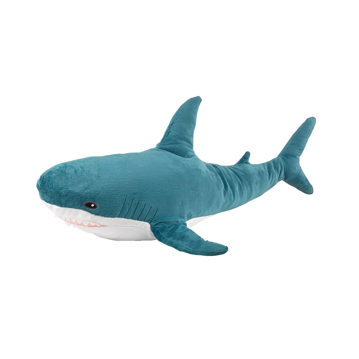 DongAi plush shark pillow in blue, a large soft cuddle companion for kids