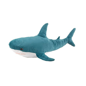 DongAi plush shark pillow in blue, a large soft cuddle companion for kids