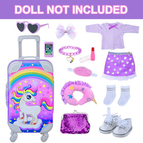 DONTNO purple doll clothes for 18-inch dolls, colorful and mixable