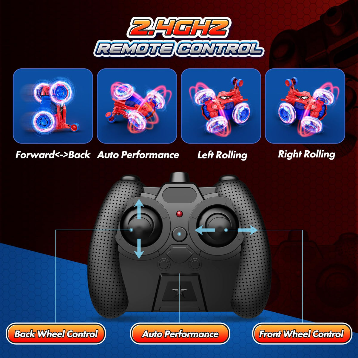 Doodays Spider RC car suitable for indoor and outdoor fun