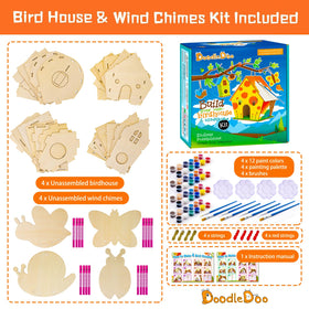 DoodleDoo Wind Chime Kit Assembly shows easy, tool-free crafting.