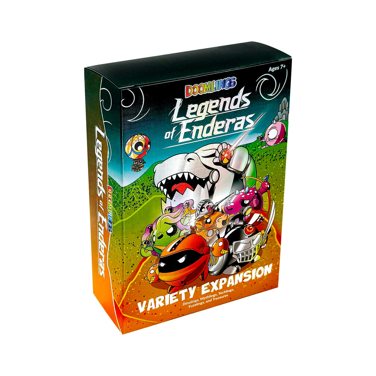 Doomlings Legends of Enderas card art spread with holofoil accents for exciting play.
