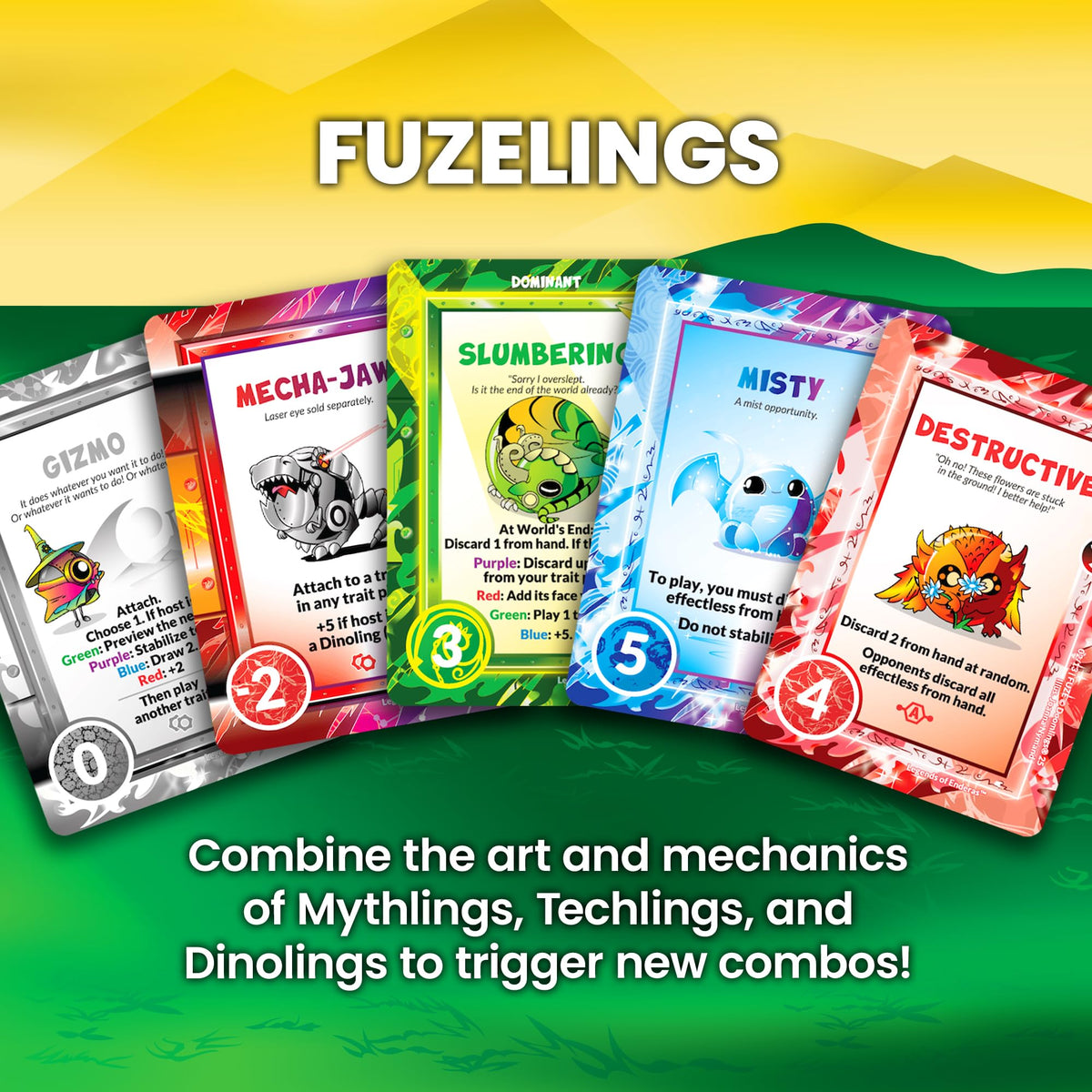 Doomlings Legends of Enderas mystery holofoil card adds surprise value.