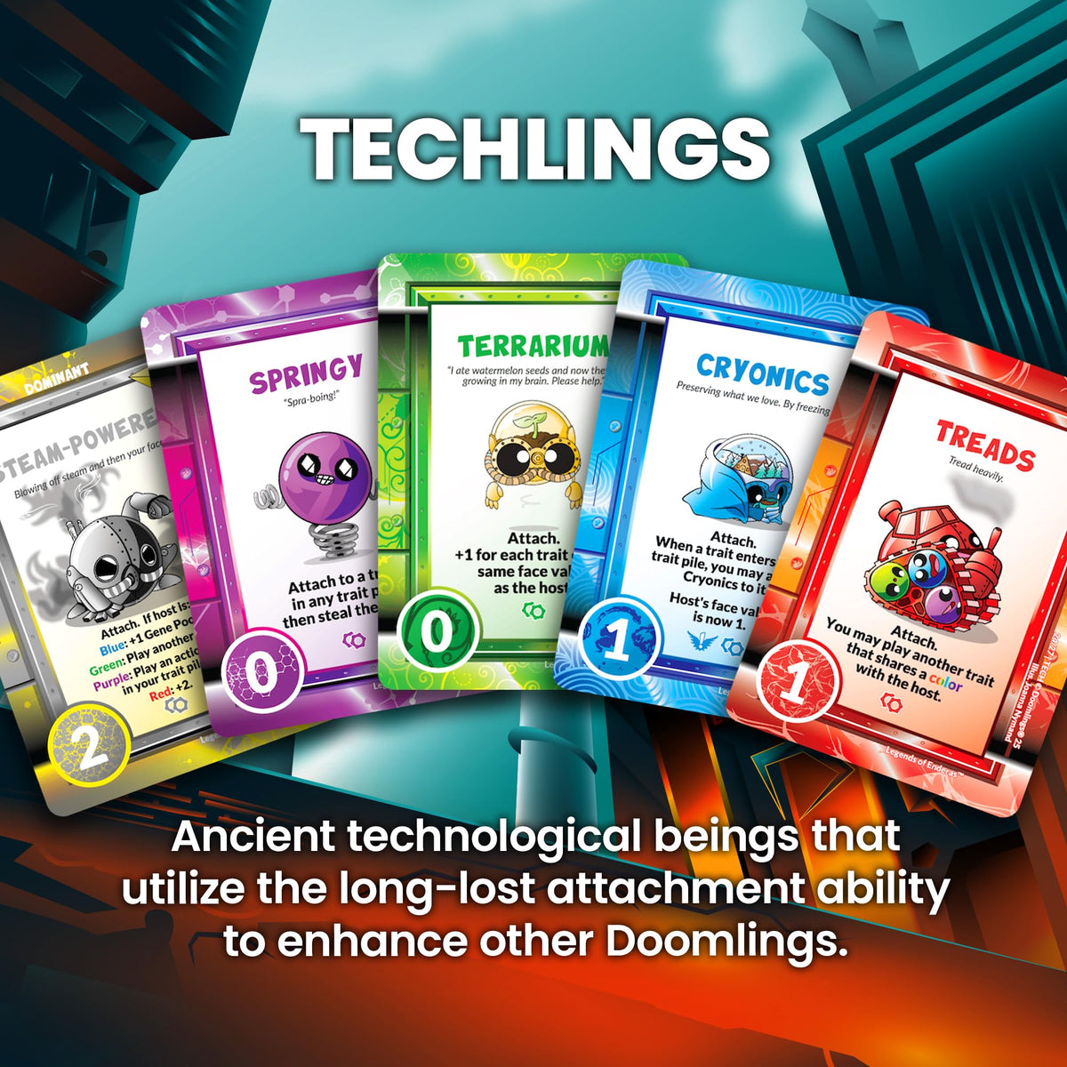 Doomlings Legends of Enderas expansion with new traits card set enables richer strategic options.