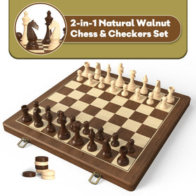 Doowroodni magnetic 3-inch king Staunton pieces with weighted feel and velvet bases.