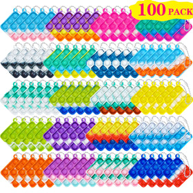 DOPWQAA mini pop bubble fidget bulk pack, durable silicone for long-lasting play.