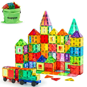 Dopyye 132pcs magnetic tiles set for large builds and creative play.