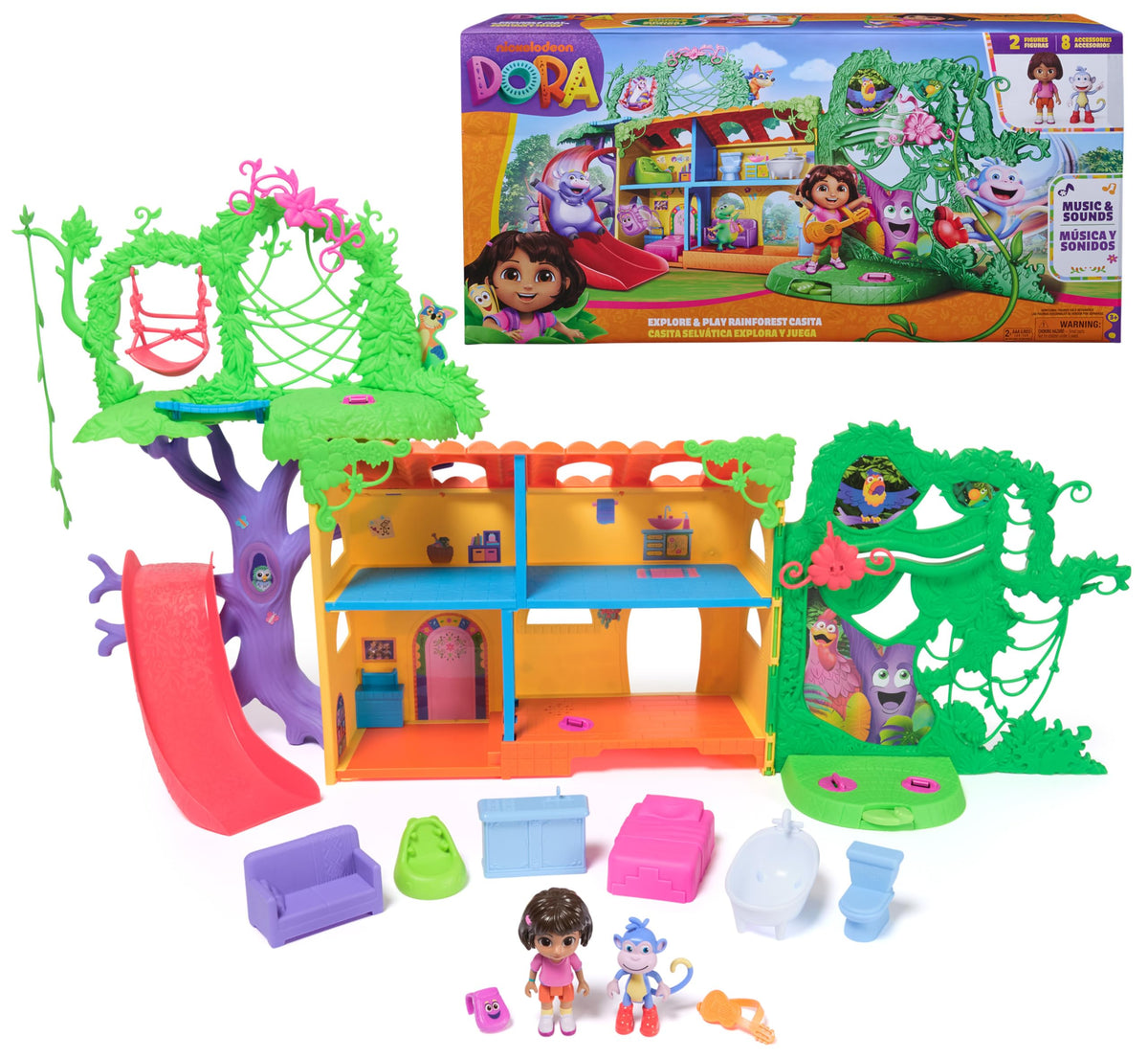 Dora Rainforest Casita playset expansive layout for imaginative adventures