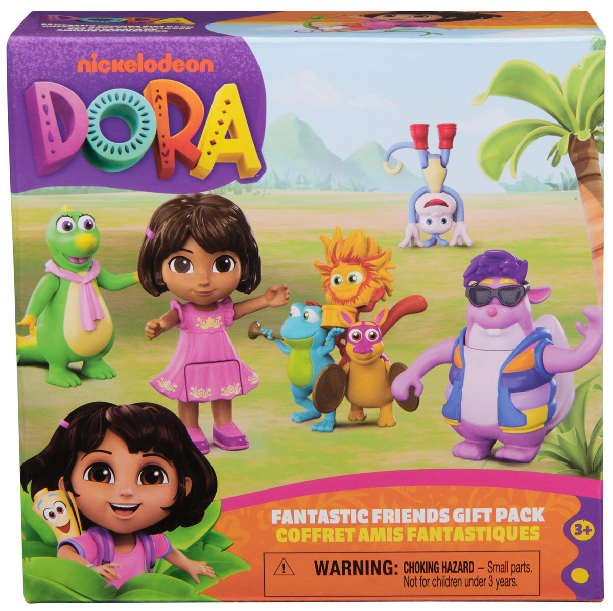 Gift-ready packaging for the Dora Fantastic Friends Pack inspires gifting.