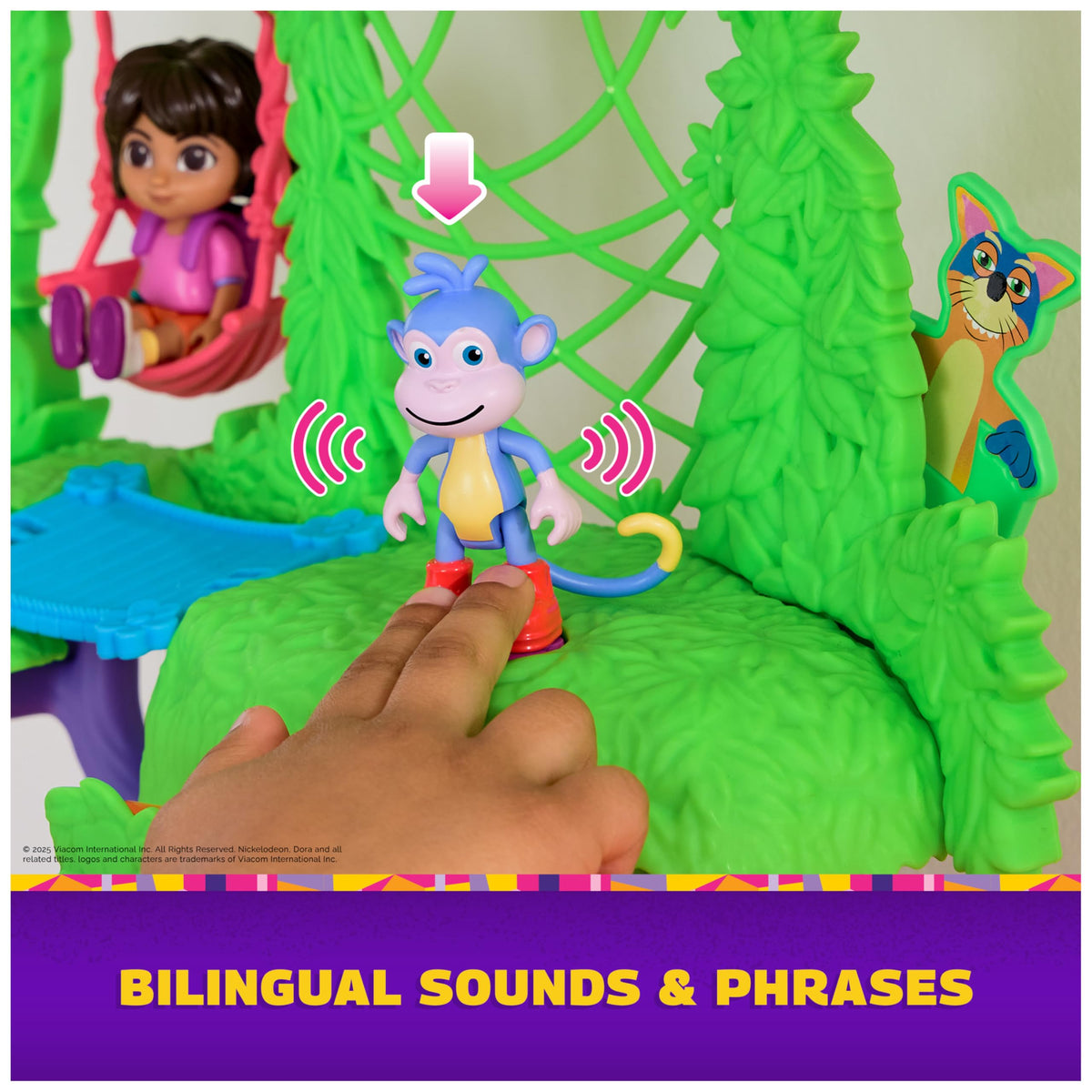 Dora living room with sound pedal activates phrases