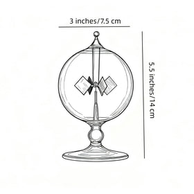 DORAMI windowsill display shows the glass radiometer catching sunbeams.