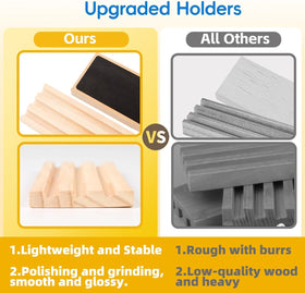 Doreimi anti-slip wooden racks keep tiles organized during fast rounds.
