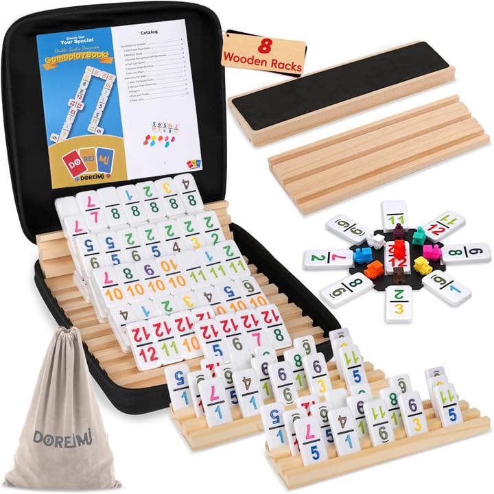 Doreimi Mexican Train domino tiles are vibrant for family game night.