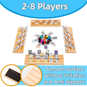 Doreimi wooden holders cradle dominoes securely during transport