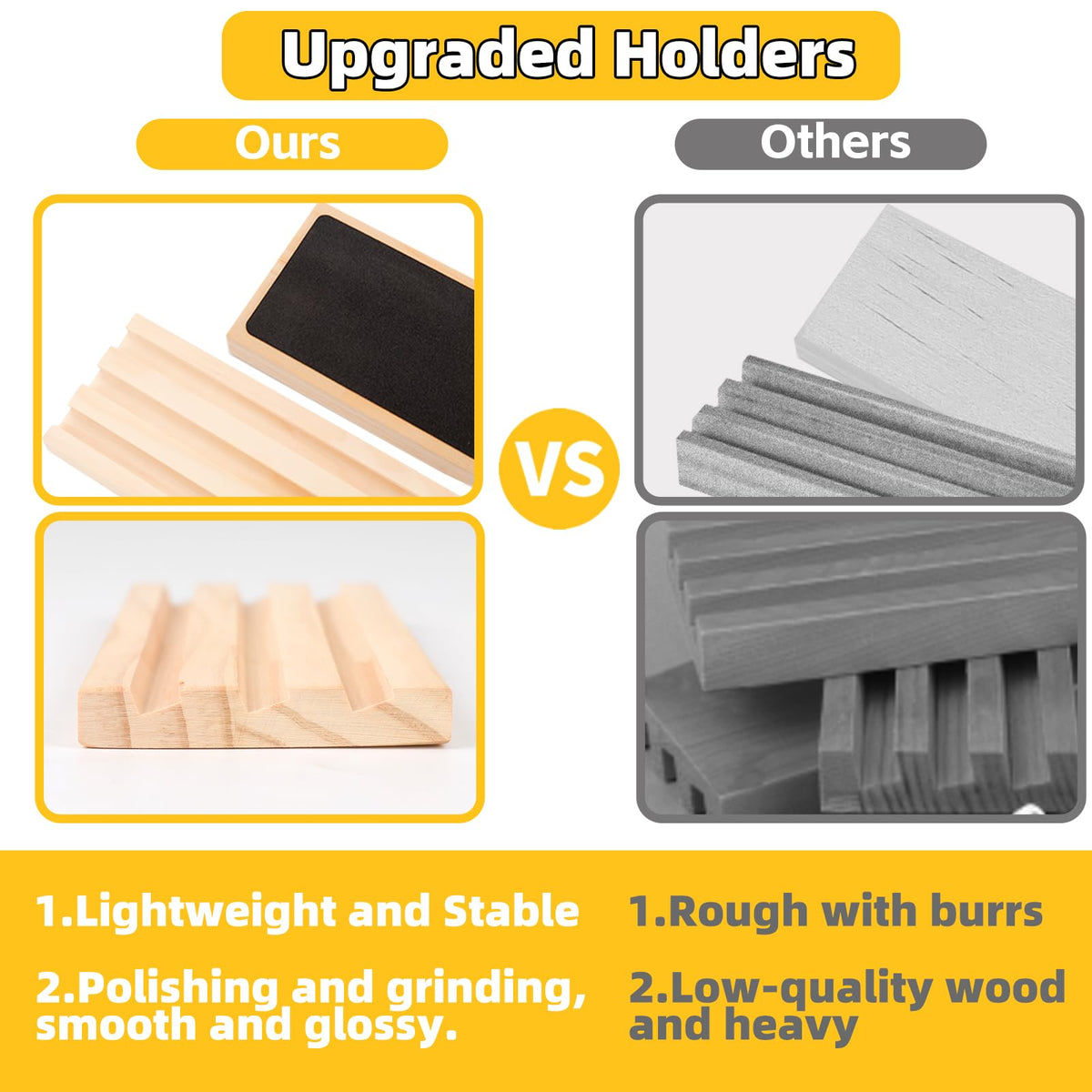 Doreimi polished wood base providing smooth, odor-free play