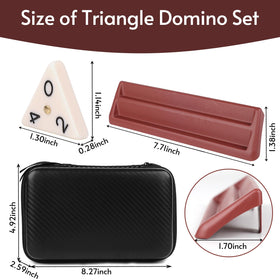 Texture detail of Doreimi triangle domino tiles highlighting finish