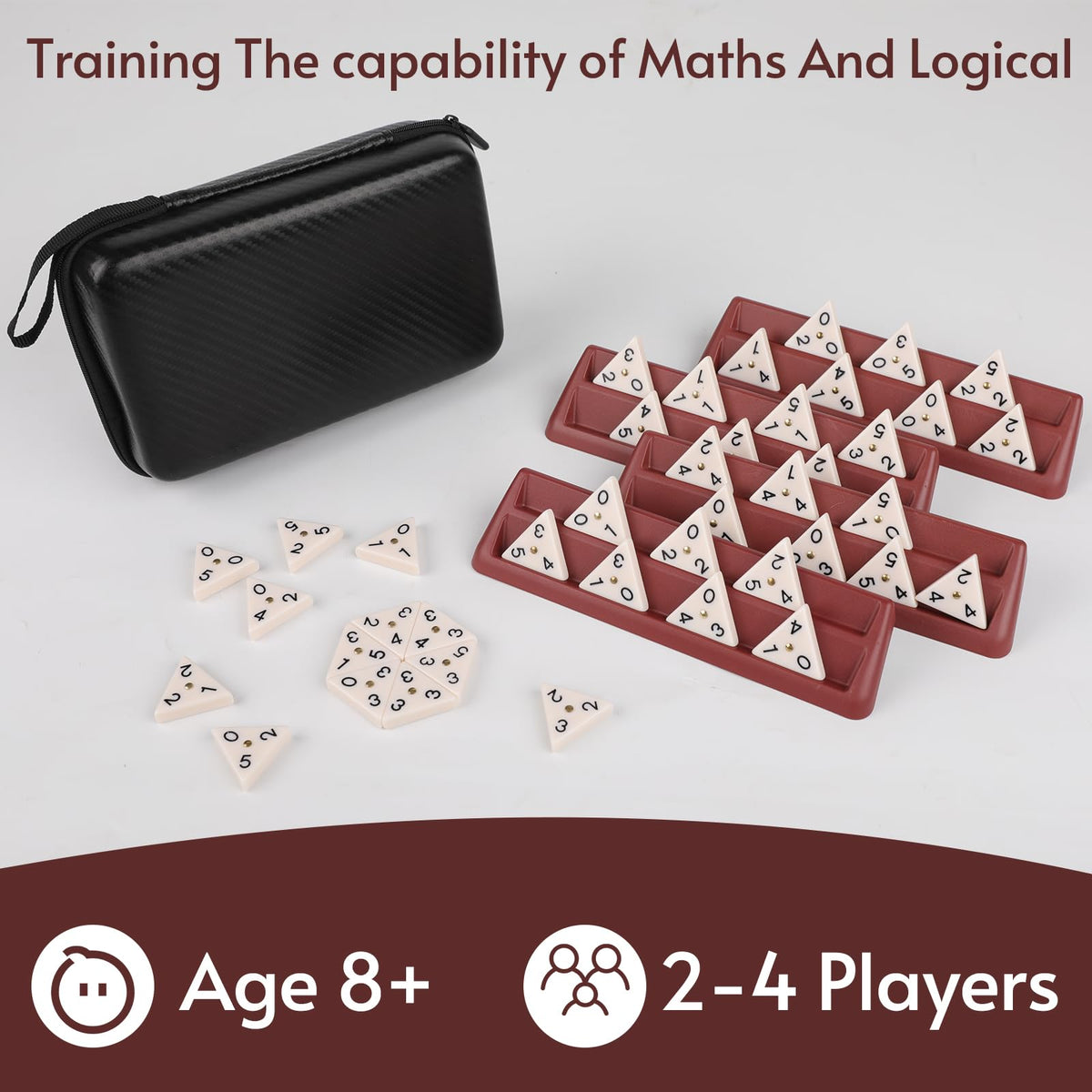 Doreimi triangle domino travel case ready for on the go play
