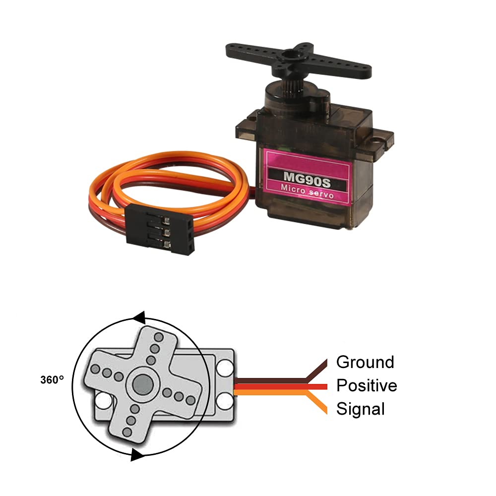 DORHEA MG90S gear and arm set enables quick RC assembly.