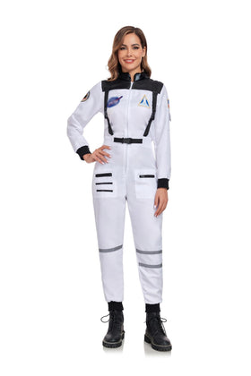 Dormstop women's astronaut jumpsuit with front zipper for authentic cosplay