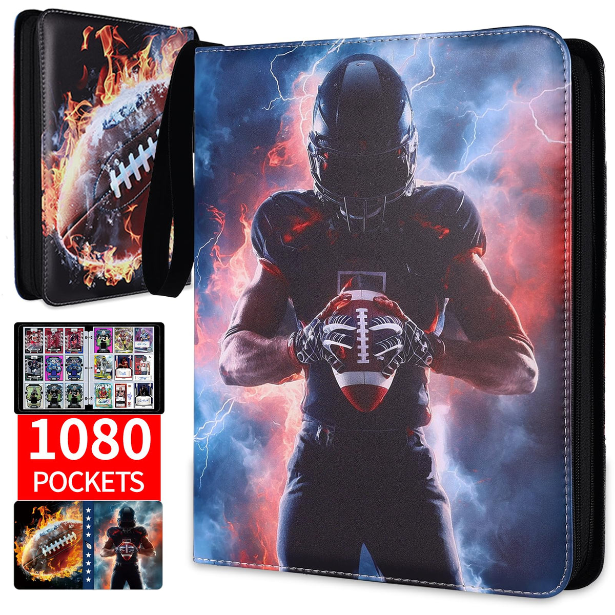 Dosanlues football card binder front cover for stylish display and protection.