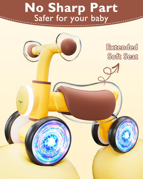 Doselie balance bike low center of gravity aids easy balance for toddlers.