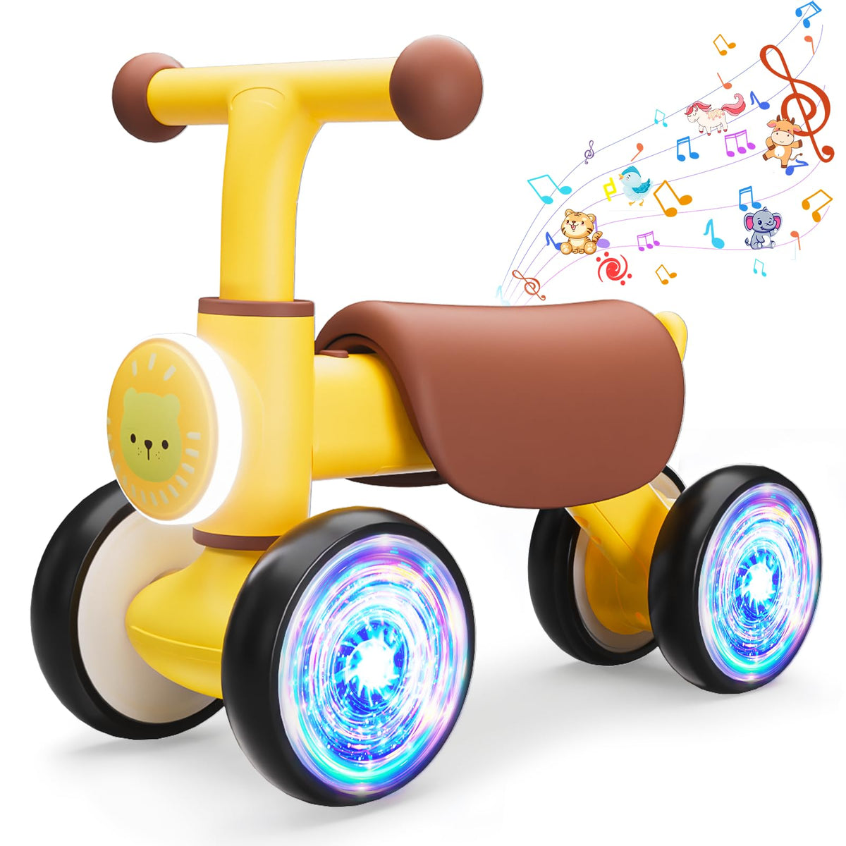 Doselie balance bike with luminous wheels for safe outdoor play.
