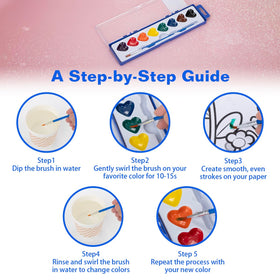 DOSEWART lid-as-palette feature enables easy color blending during painting