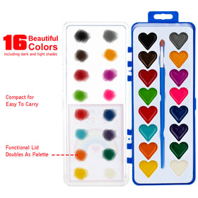 DOSEWART watercolor set with brush included, ideal for budding artists on the go