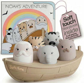 Doshibu Noah's Ark bath toy ark floats for imaginative bath storytelling.