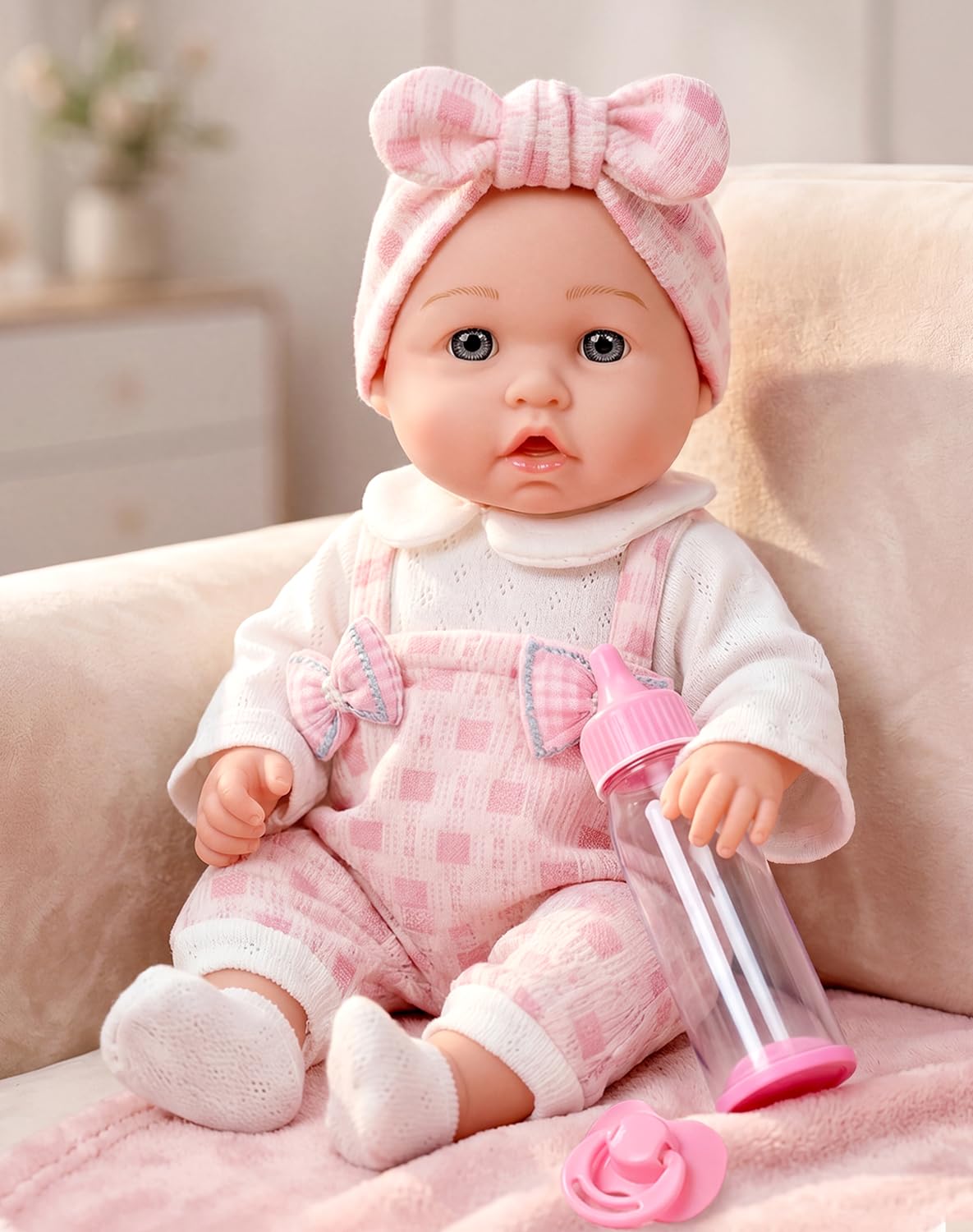 DOTVOSY 12-inch baby doll with clothes for pretend play and cuddling