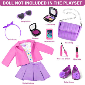 DOTVOSY 18-inch doll makeup collection for pretend beauty sessions