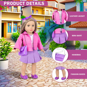 DOTVOSY purple glasses complete a cute doll look for photos and play