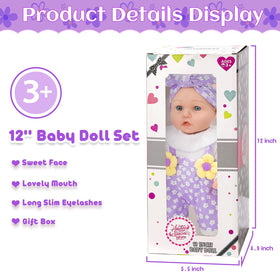 DOTVOSY feeding bottle included for pretend feeding play.