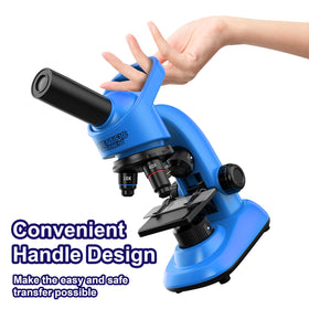 DOUBLE CC Kids Microscope dual illumination enables viewing opaque and translucent samples.