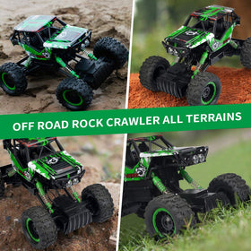 Double E 1:14 scale large RC car off-road tires, strong grip on terrain.