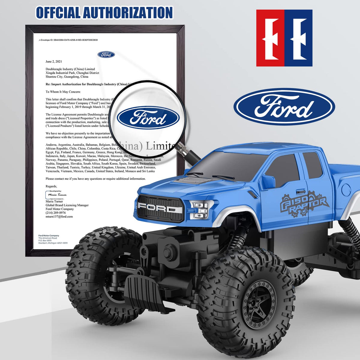 DOUBLE E Ford Raptor F150 RC Car 4x4 drivetrain screenshot focuses on climbing power