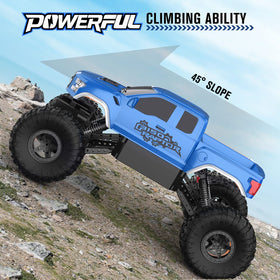 DOUBLE E Ford Raptor F150 RC Car in action on dirt demonstrates 4x4 grip on rough surfaces