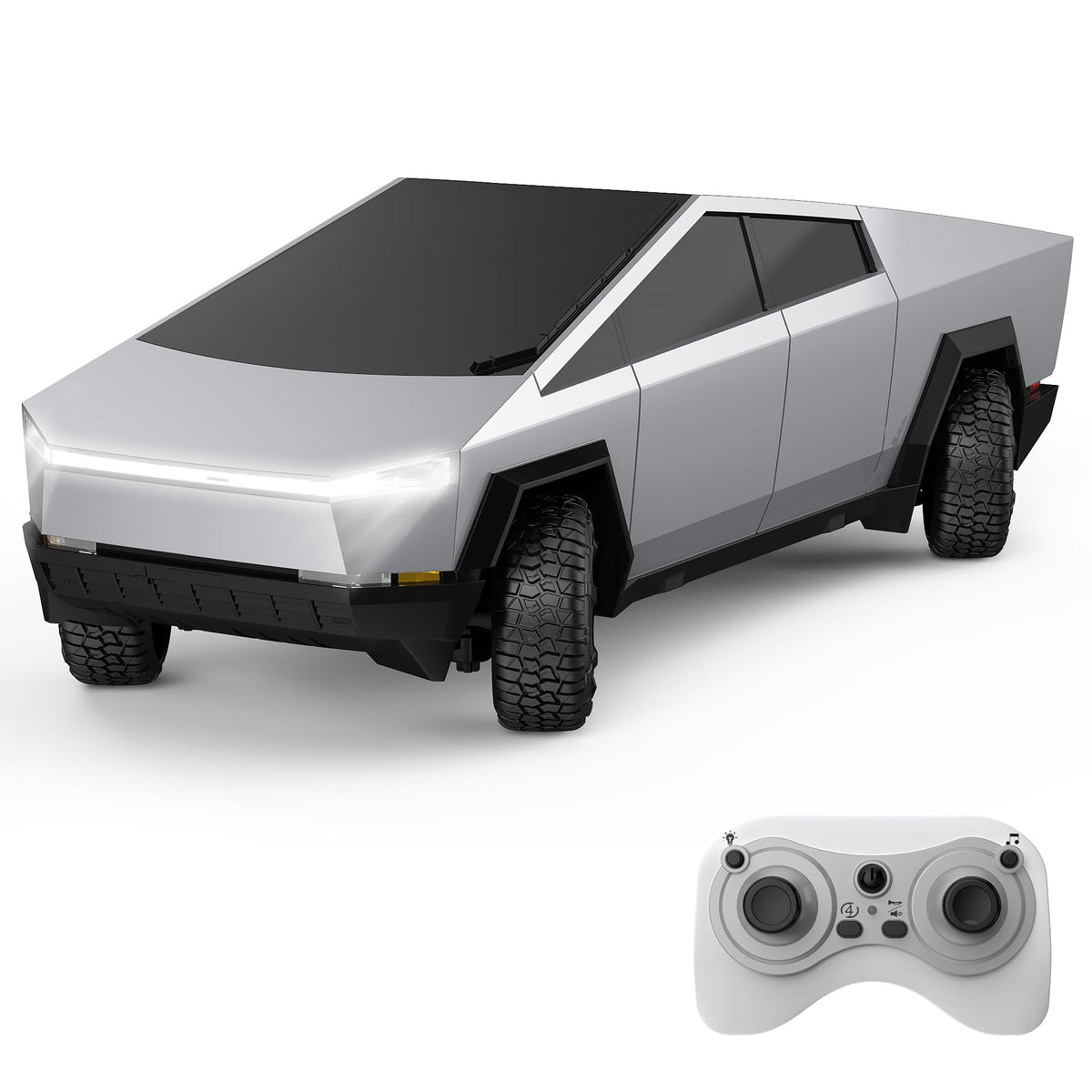 Double E 1:16 RC car front view showing compact, sturdy design for indoor fun.