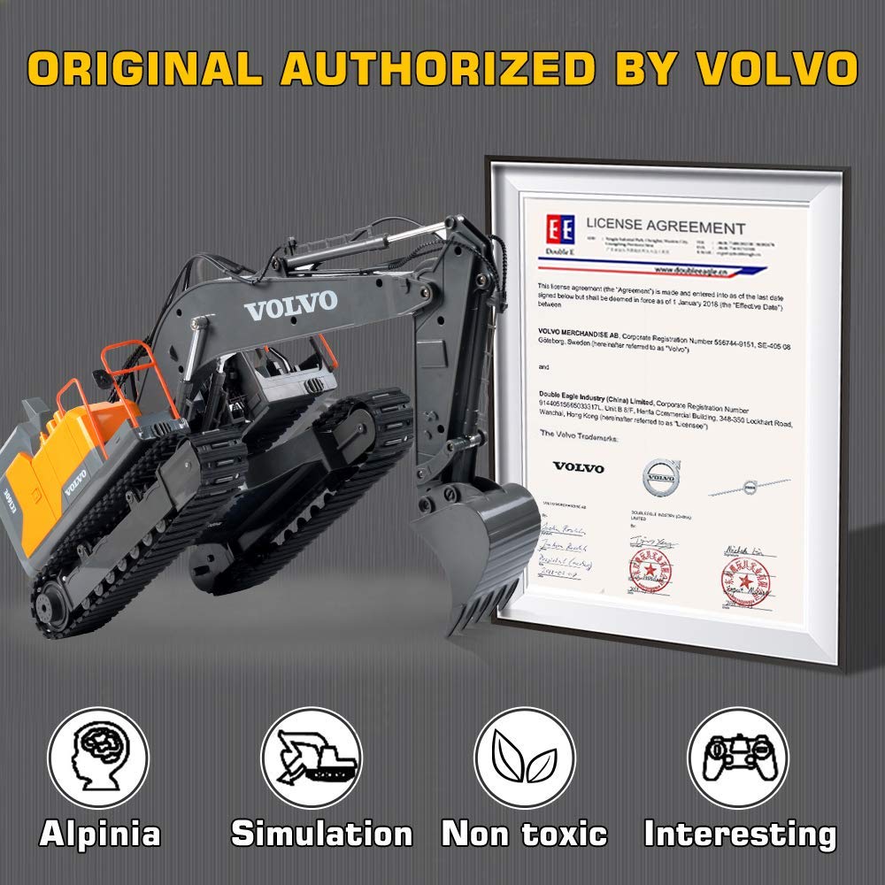 DOUBLE E Volvo excavator with metal jackhammer demonstrates 3-in-1 functionality