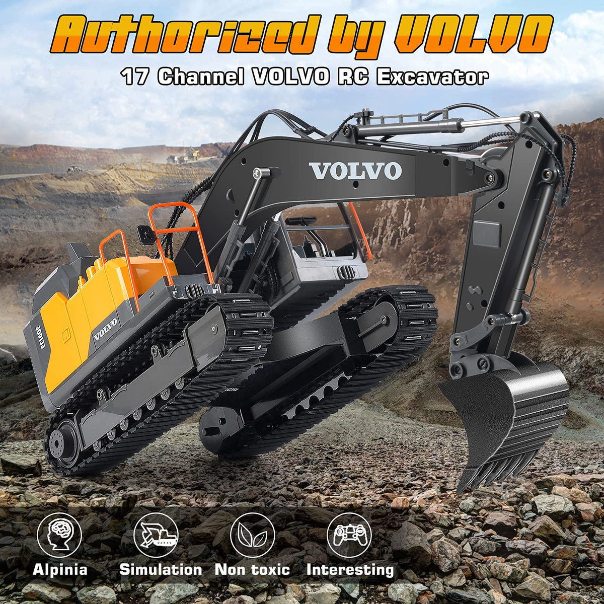 DOUBLE E Volvo rechargeable battery powers extended outdoor play sessions