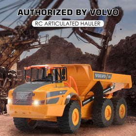 Articulated chassis detail on the DOUBLE E Volvo RC dump truck