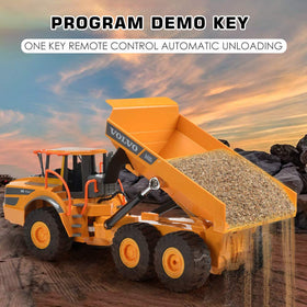 Easy-to-use remote control for the DOUBLE E Volvo RC dump truck
