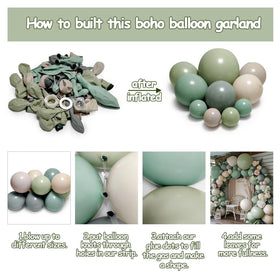 Double Layer Balloon cream white and beige balloons add soft, elegant touches.