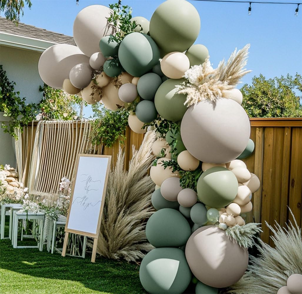 Double Layer Balloon sand white neutrals enable versatile party color schemes.
