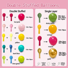 Double Stuffed dusty green balloons closeup with versatile color options.