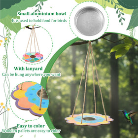 DoubleFill bird feeder craft kit includes hanging rope for easy garden suspending.