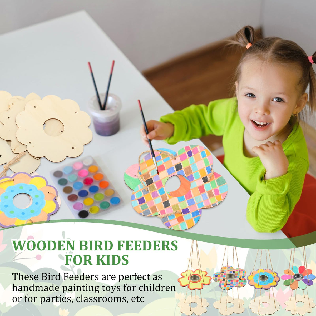 DoubleFill bird feeder craft kit measures 6.1 inches for proper scale.