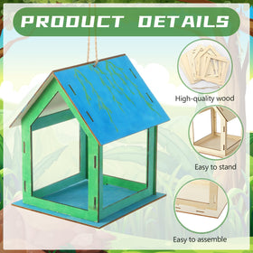 DoubleFill bird feeder kit ready to paint with smooth wooden surface