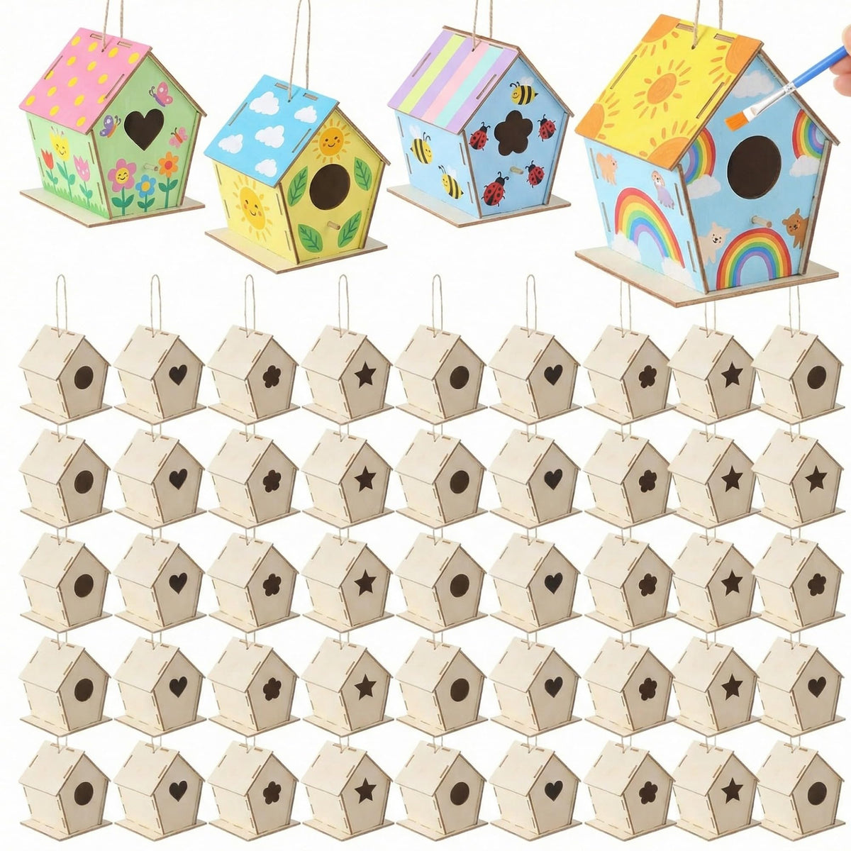 DoubleFill birdhouse kit assembly for kids promoting hands-on creativity and collaboration.