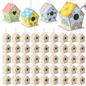 DoubleFill birdhouse kit assembly for kids promoting hands-on creativity and collaboration.